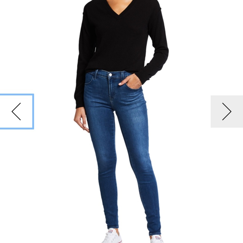 J Brand Super Skinny Mid Rise Jeans